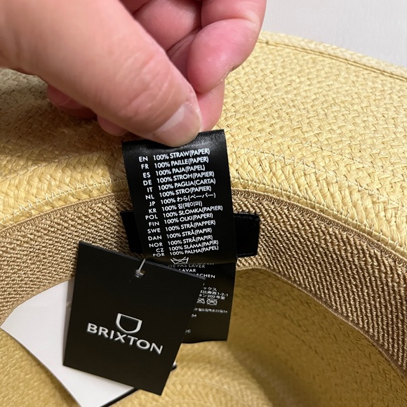 NWT - Brixton Adult Napa Sun Protection UPF 50+ Straw Hat - Size L/XL - Picture 9 of 10